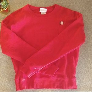New Champion red cropped sweatshirt xs